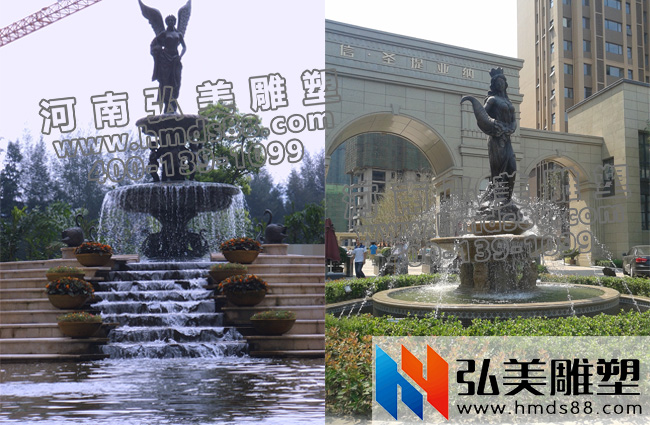鑄銅雕塑廠歐式人噴泉雕塑