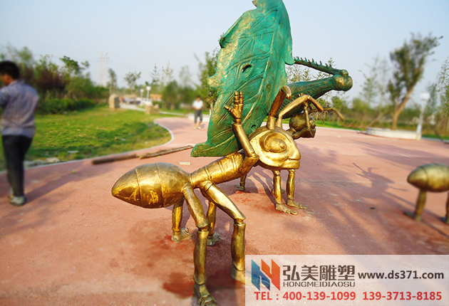 鑄銅昆蟲/動(dòng)物雕塑 弘美雕塑